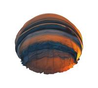 Hermoso gorro de ducha de doble capa con estampado de amanecer y océano, reutilizable, ligero y suave, para mujer