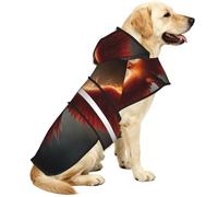 Hermoso impermeable Phoenix para perros pequeños, medianos y grandes, con rayas reflectantes y correa ajustable para el vientre