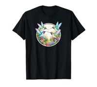 Hermoso Jardín De Flores Colibríes Wildflowers Gráficos Camiseta