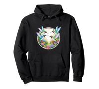 Hermoso Jardín De Flores Colibríes Wildflowers Gráficos Sudadera con Capucha