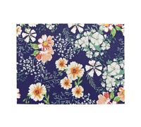 Hermoso jardín de Flores, pétalos Florales, Hojas, Prado Naranja, Rompecabezas de Madera para Adultos de 500 Piezas.