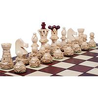 Hermoso juego de ajedrez con tablero de madera y piezas hechas a mano. Producto ideal para regalo, 55 cm