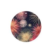 Hermoso juego de ambientador colgante de fuegos artificiales, tarjetas redondas de fragancia de lavanda para interior de automóviles, paquete de 10/24 tarjetas