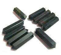 Hermoso juego de diez pulgadas Bloodstone piedra preciosa terminación doble puntos Wellness energía positiva cristal curación Reiki potente salud regalo Feng Shui metafísica