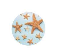 Hermoso juego de tarjetas de ambientador de coche redondas con diseño de estrella de mar, aroma a lavanda, 10/24 piezas