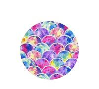 Hermoso juego de tarjetas de fragancia redondas de sirena de colores arcoíris, ambientador colgante de lavanda para decoración del hogar del coche, 10 o 24 piezas