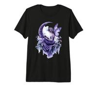 Hermoso Libro de Hadas Lectura Luna Creciente gótico Bookish Camiseta Premium