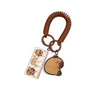 Hermoso llavero de dibujos animados con regla colgante de bolsillo bolso creativo decoraciones de coche elegante hermosa decoración de coche capibara