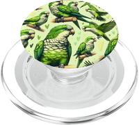 Hermoso Loro estético patrón cuáquero Verde PopSockets PopGrip para MagSafe