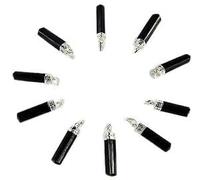 Hermoso lote de cincuenta protector suerte negro turmalina gema colgante moda bienestar psíquica deflector energía potente miedo al por mayor
