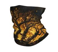 Hermoso Mito del Árbol De La Vida Negro Y Dorado Hombre Mujer Polainas De Cuello Cómodo Pañuelo De Cabeza Protección UV Calentador De Cuello para Correr Mujer Yoga