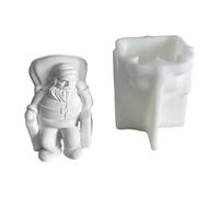 Hermoso molde de silicona de Navidad con adornos de cristal de resina, práctico molde de Papá Noel para creadores artísticos, molde de jabón