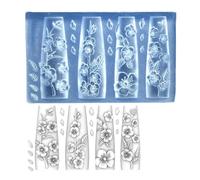 Hermoso molde de silicona para uñas, diseño de flores, elegante, para manualidades, diseño de resina, diseño intrincado de uñas