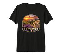 Hermoso Paisaje de Campos de Lavanda de Provenza Camiseta Premium