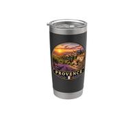 Hermoso paisaje de campos de lavanda de Provenza Vaso térmico de acero inoxidable de doble pared