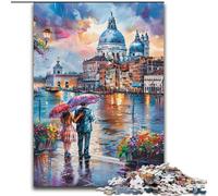 Hermoso Paisaje Urbano en Acuarela: Rompecabezas de 1000 Piezas para Adultos, a Partir de 14 años, para decoración del hogar, Juegos Familiares, Regalos de cumpleaños y Navidad (50x75cm)