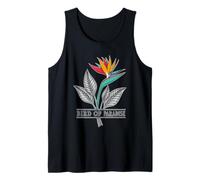 Hermoso pájaro del paraíso arte floral Camiseta sin Mangas