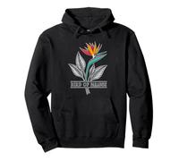 Hermoso pájaro del paraíso arte floral Sudadera con Capucha