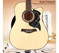 Hermoso Patrón 2 Piezas Golpeador Autoadhesivo Golpeador de Guitarra, Golpeador, Golpeador de Guitarra Acústica Golpeador Autoadhesivo Accesorios para Guitarra y bajo (BLACK)