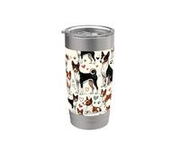Hermoso patrón Basenjis Lindo Basenji Vaso térmico de acero inoxidable de doble pared