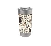 Hermoso patrón de Cairns Lindo Cairn Terrier Vaso térmico de acero inoxidable de doble pared