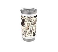 Hermoso patrón de Cairns Lindo Cairn Terrier Vaso térmico de acero inoxidable de doble pared