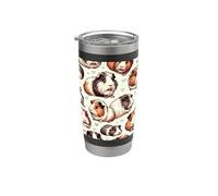 Hermoso patrón de conejillos de indias estéticos Vaso térmico de acero inoxidable de doble pared