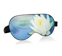 Hermoso patrón de flor de loto Máscara para dormir con los ojos vendados Blackout Cooling Máscara de ojos divertida para dormir con tira elástica para mujeres y hombres