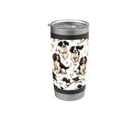 Hermoso patrón de perros Springer Spaniel inglés Vaso térmico de acero inoxidable de doble pared