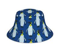 Hermoso Patrón De Pingüino Rey Gorra De Pescador Ancha Sombrero De Cubo Estampado Gorra Playa para Cámping Carnaval Exteriores