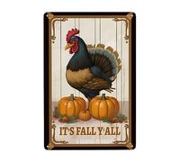Hermoso Pavo Calabaza Acción De Gracias, Es Otoño Todos Ustedes Metal Cartel Divertida Letrero De Estaño Vintage Carteles De Pared De Metal para Cocina Hogar Cafetería