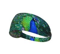 Hermoso Pavo Real,Banda Deportiva para el Sudor Unisex, Multiusos, elástica para el Pelo