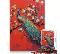 Hermoso Pavo Real en una ramaRompecabezas de 1000 Piezas para adultosRompecabezas inteligenteTiempo de relajaciónCierre finoRegalo único(38x52cm)