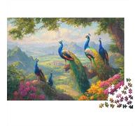 Hermoso Pavo Real parado en la ramaRompecabezas De 1000 Piezas Juegos Educativos De Desafío para Adultos, Decoración del Hogar38x26cm/1000pcs