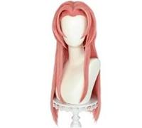 Hermoso Peluca con diadema recta rosa for mujer, cómoda de llevar, suave y natural, adecuada for juegos rol en fiestas diarias