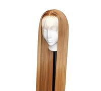 Hermoso Peluca de cabello humano rubio miel 13x4 Hd peluca frontal encaje recto pre desplumado for mujeres(34inches)