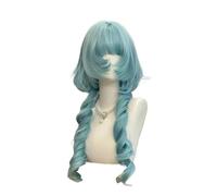 Hermoso Peluca de cola caballo doble rizado for mujer, peluca Cosplay Perona con pinza rizadora esponjosa for fiesta Navidad, pelo sintético Natural resistente al calor