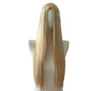 Hermoso Peluca de pelo liso longitud media for mujer, adecuada for uso diario y fiesta(Gold)