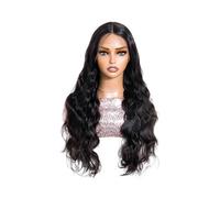 Hermoso Peluca natural de la onda del cuerpo color las pelucas transparentes cabello humano frente cordón 13x4 pre desplumada(38inches)
