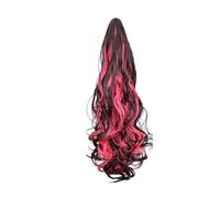 Hermoso Peluca sintética larga y rizada con clip for cola de caballo - mixta degradado color voluminoso(2H8C)