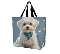 Hermoso Perro Maltés Bolso De Mano Impermeable Bolsa De Mano Plegable Bolsos Para Trabajo Mujer Fitness