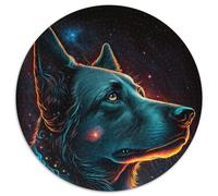Hermoso Perro - Rompecabezas Redondo de 1000 Piezas para Adultos, Juego Interactivo Familiar, desafío Mental, Juguete Educativo, 67,5 x 67,5 cm