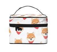 Hermoso Perro Shiba inu, Bolsa de Maquillaje Bolsa de cosméticos Bolsa de Aseo de Viaje portátil Estuche para lápices