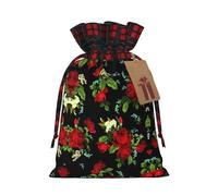 Hermoso regalo de rosa, 1 bolsa con cordón de 8.3 x 11.8 pulgadas, duradera y elegante, ideal para regalos personalizados de Halloween