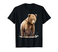 Hermoso Retrato de Oso Cachorro bebé Acuarela Camiseta