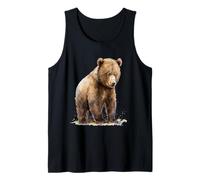 Hermoso Retrato de Oso Cachorro bebé Acuarela Camiseta sin Mangas