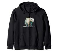 Hermoso Retrato de Oso Polar Acuarela Sudadera con Capucha