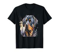 Hermoso Retrato de Rottweiler Acuarela Camiseta