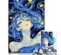 Hermoso Rompecabezas de 1000 Piezas de diosas del Anime para Adolescentes Un Juego desafiante y Familiar con Piezas aleatorias Que se entrelazan (38x26cm)