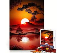 Hermoso Rompecabezas de Atardecer japonés para Adultos, 1000 piezasDesarrolla la Inteligencia y la habilidadIdeal para Momentos de ocioRegalo significativo (50x75cm)